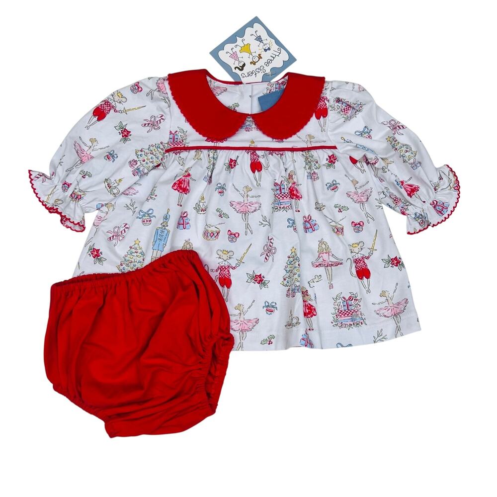 NWT Three Sisters 9M Nutcracker Bloomer Set